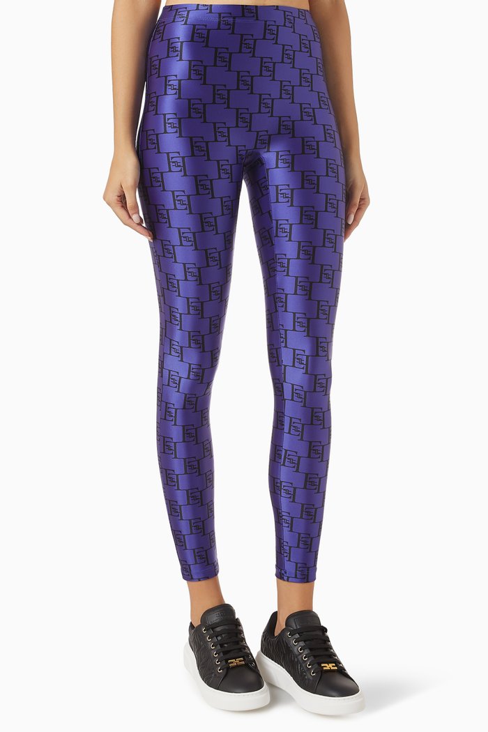 

Logo-print Leggings in Lycra, Blue