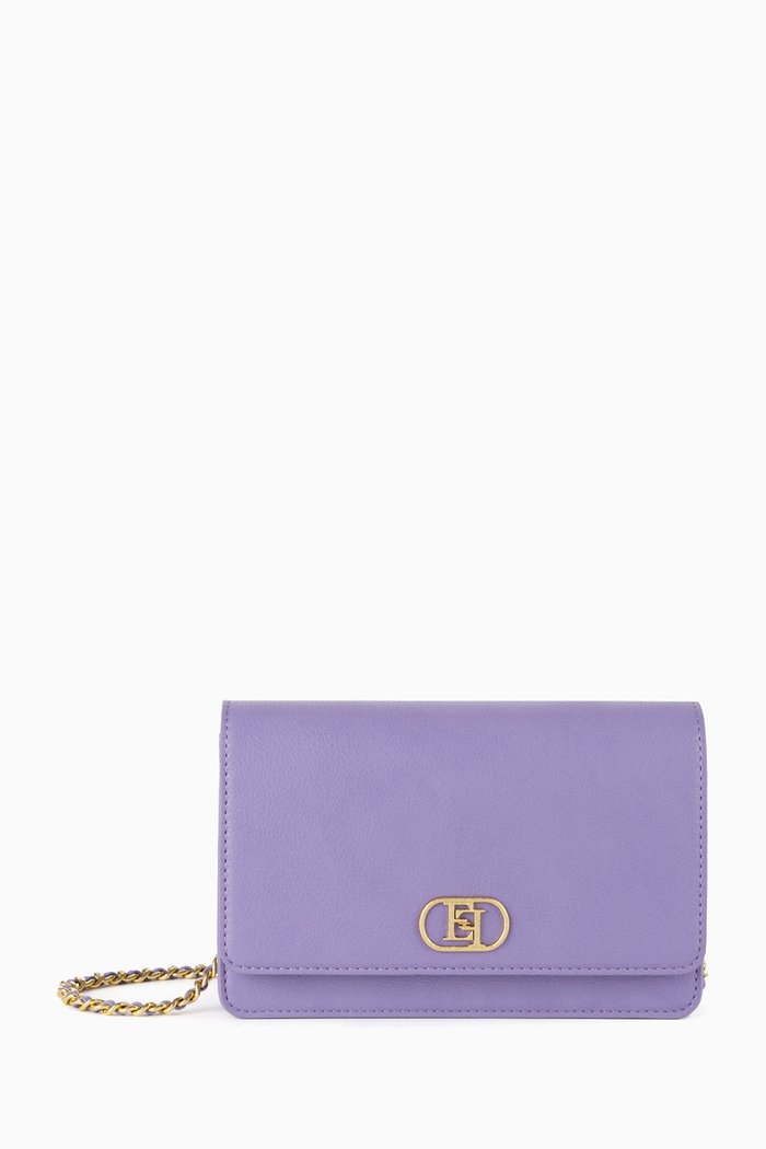 

Metal Logo Shoulder Bag, Purple