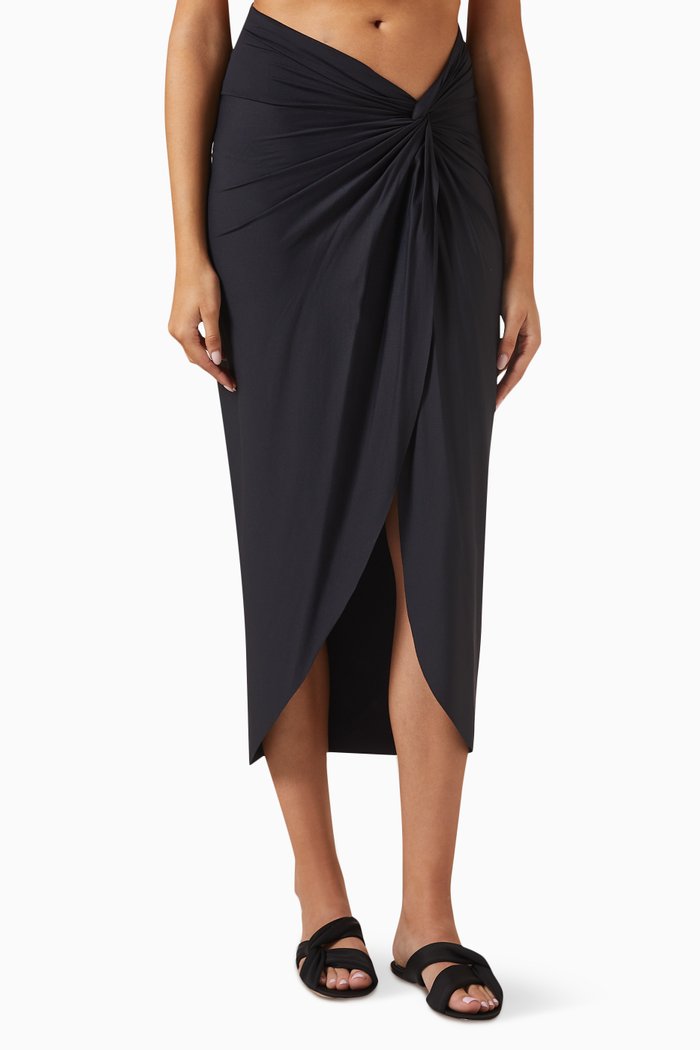 

Aza Knot Sarong, Black