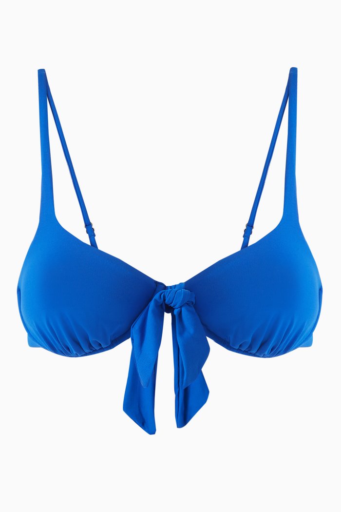 

Cady Bow Bikini Top, Blue
