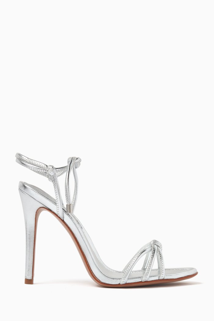 Kate 105 Sandals in Metallic-leather, Silver