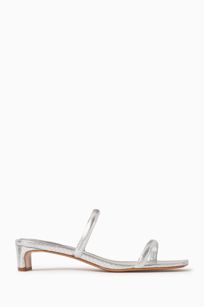 

Ully 50 Sandals in Metallic-Leather, Silver