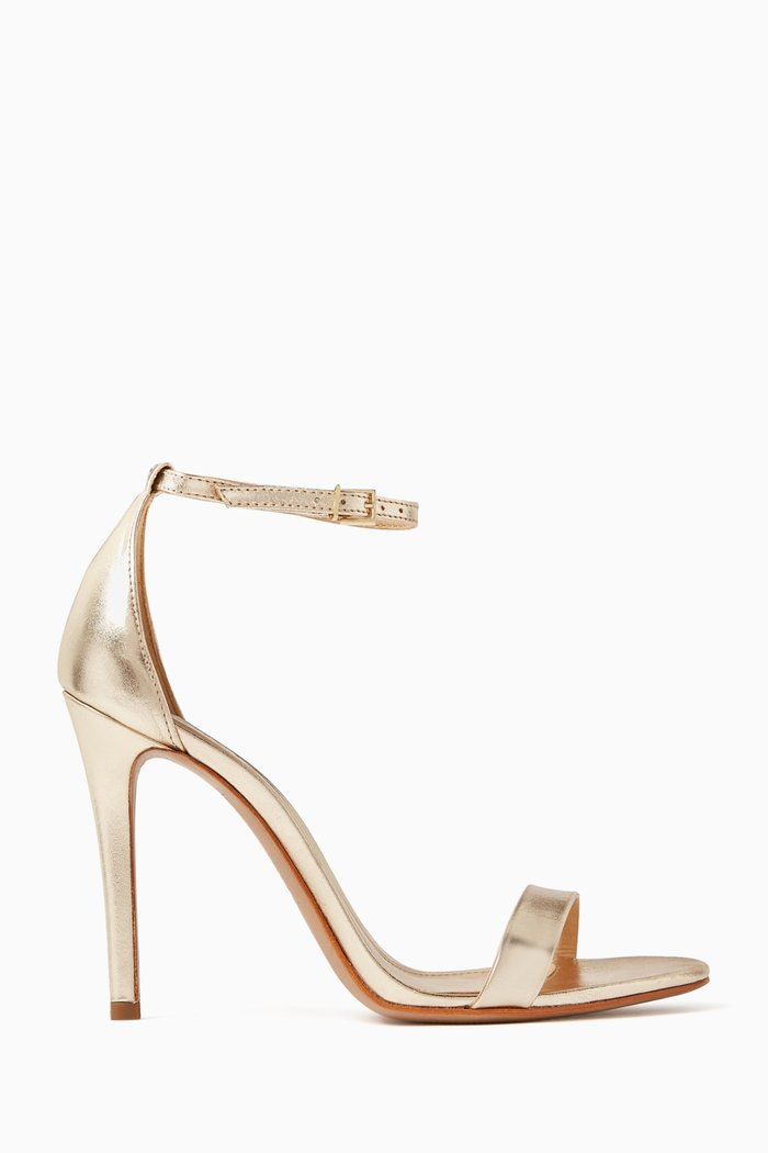 Gisele 105 Sandals in Metallic-leather, Gold