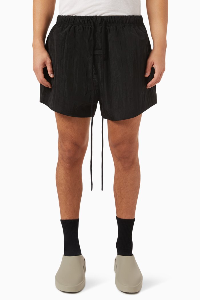 

Running Shorts in Crinkle Nylon, Black
