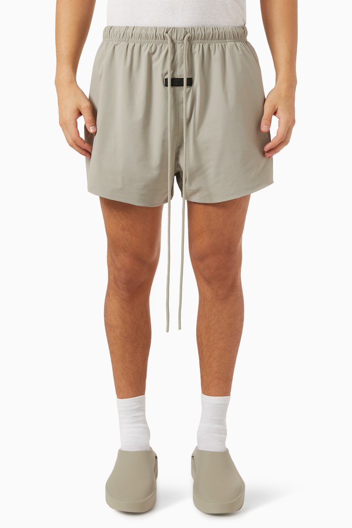 

Running Shorts in Stretch Woven Nylon, Grey