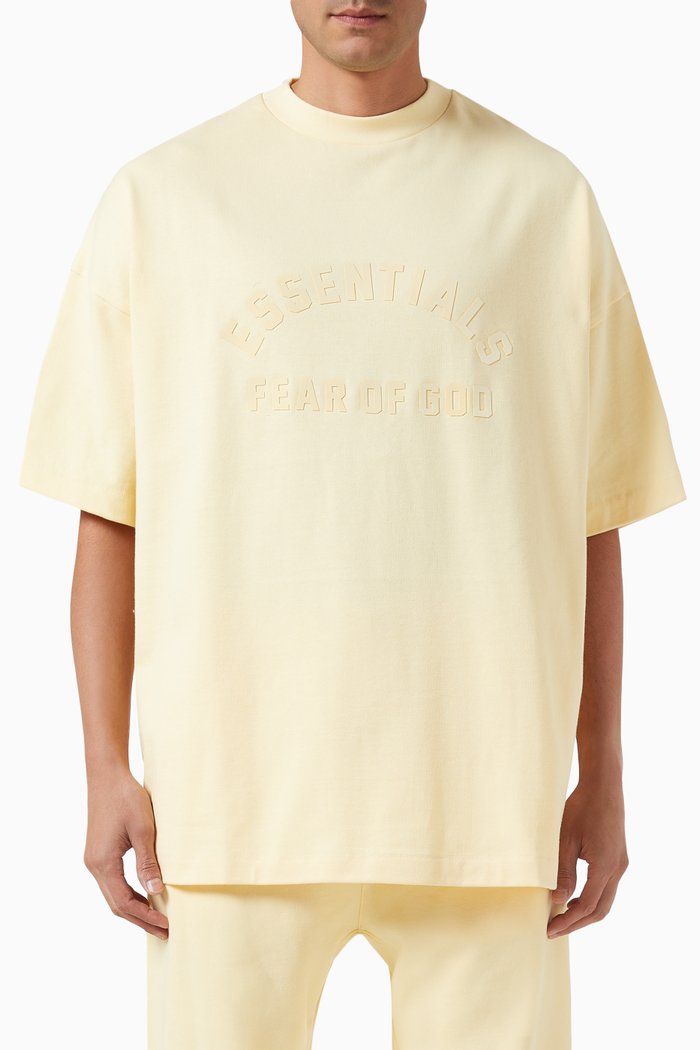 Essentials Crewneck T-shirt in Cotton-jersey, Yellow