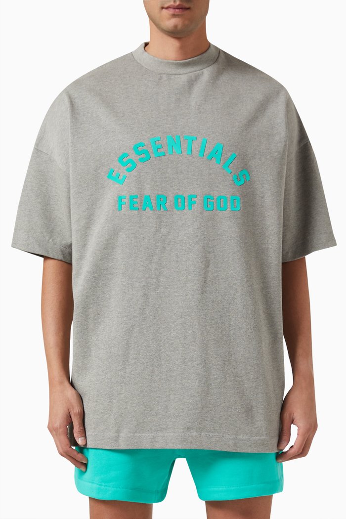 Essentials Crewneck T-shirt in Cotton-jersey, Grey