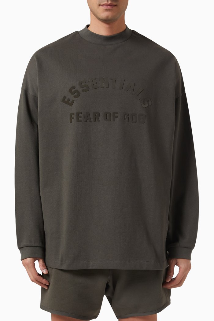 

Essentials Crewneck Sweatshirt in Cotton-jersey, Grey
