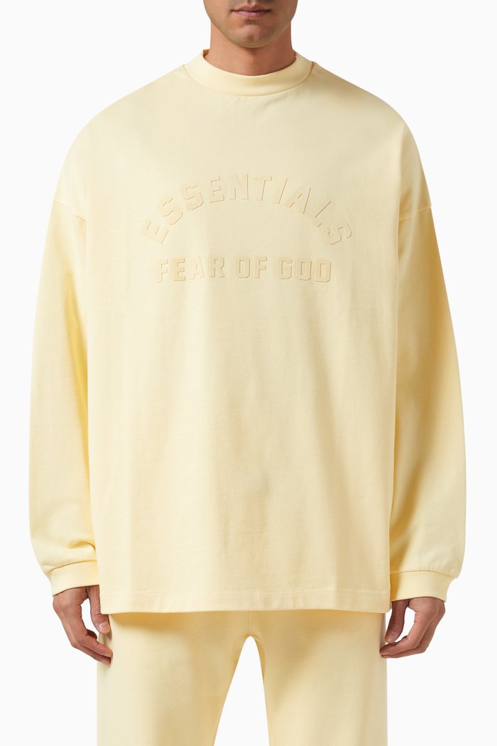 

Essentials Crewneck Sweatshirt in Cotton-jersey, Yellow