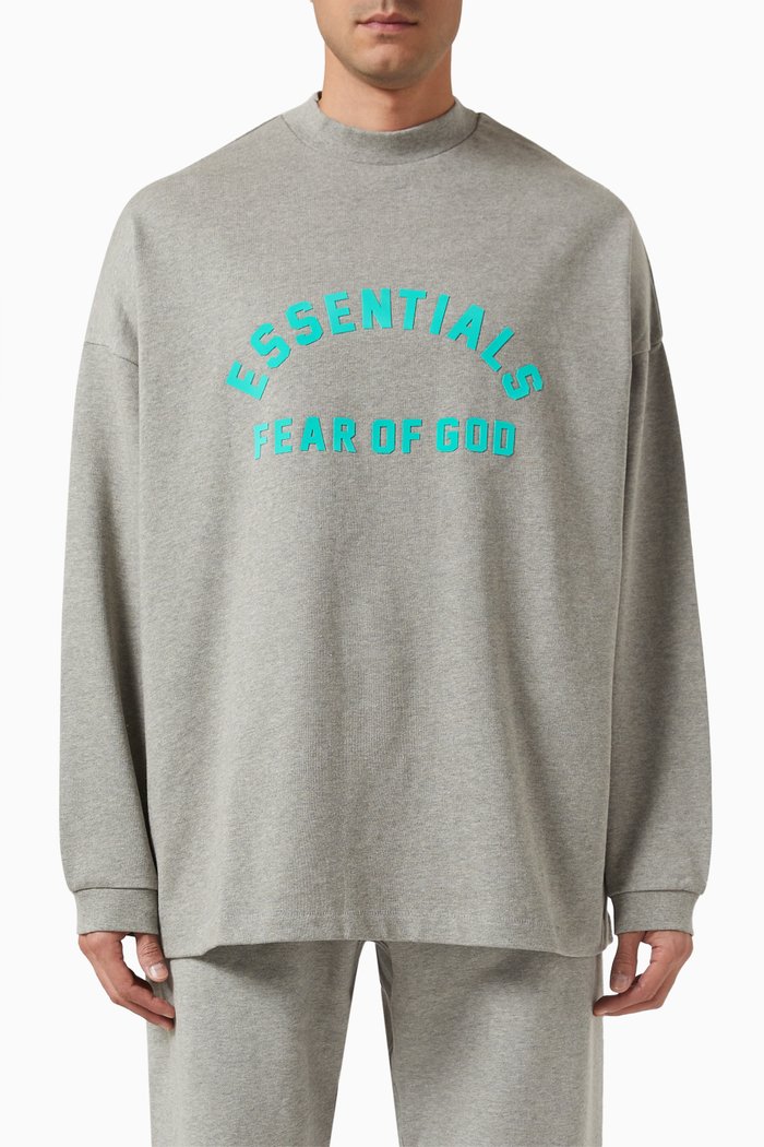 

Essentials Crewneck Sweatshirt in Cotton-jersey, Grey