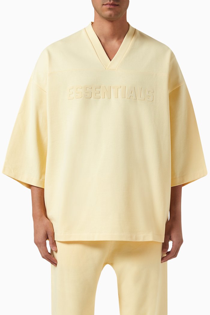 Football T-shirt in Cotton-jersey, Yellow
