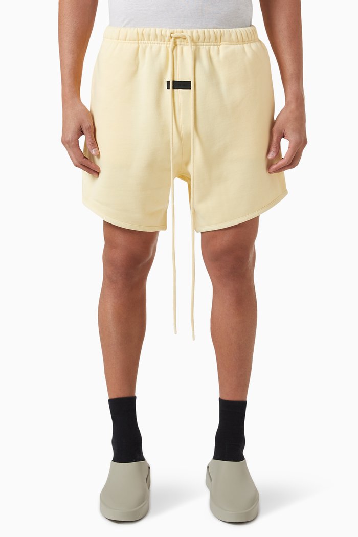 Logo Sweat Shorts in Fleece, Yellow