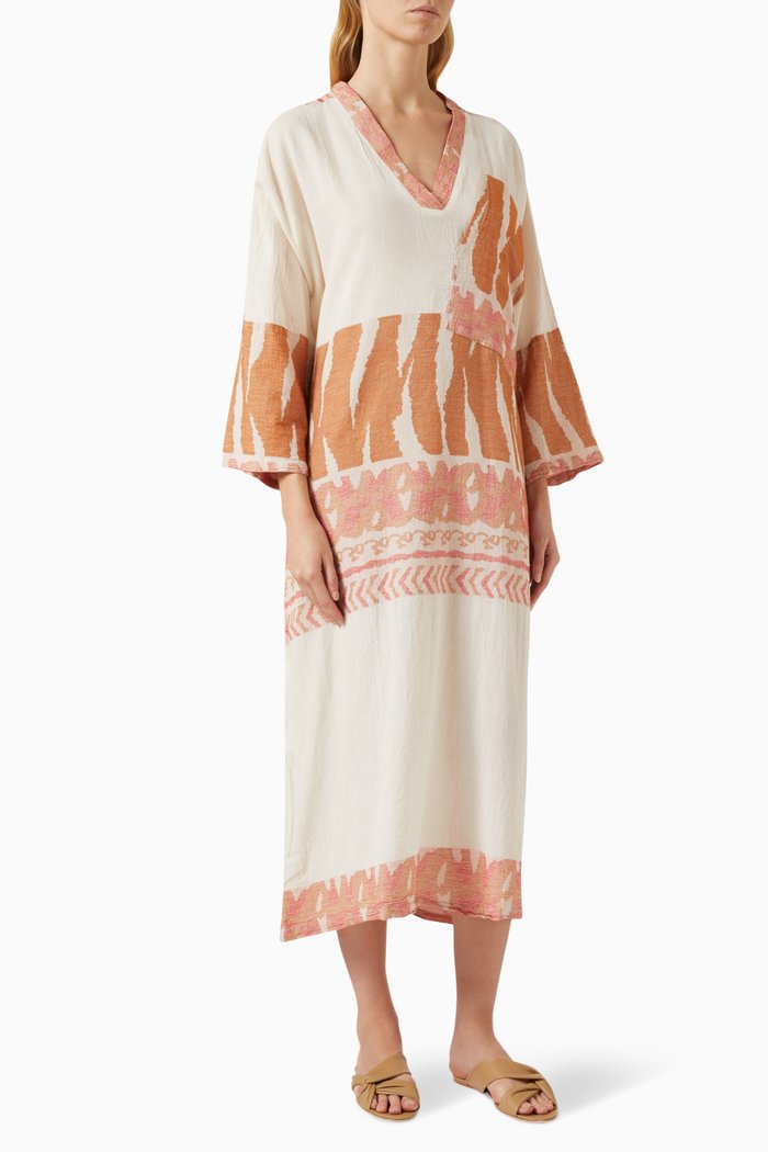 

Zakar Printed Maxi Dress in Cotton, Multicolour