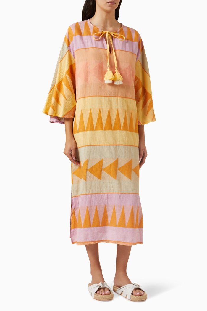 

Zakar Printed Maxi Dress in Cotton, Multicolour
