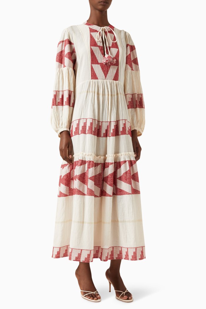 

Zakar Printed Maxi Dress in Cotton, Multicolour