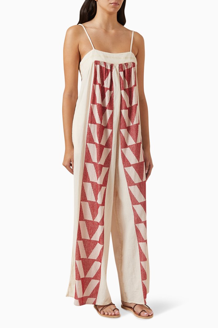 

Zakar Printed Jumpsuit in Cotton, Multicolour