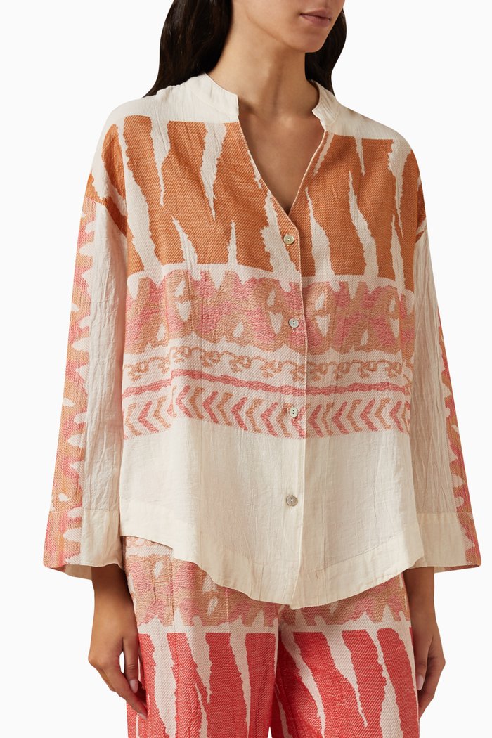 

Zakar Printed Shirt in Cotton, Multicolour