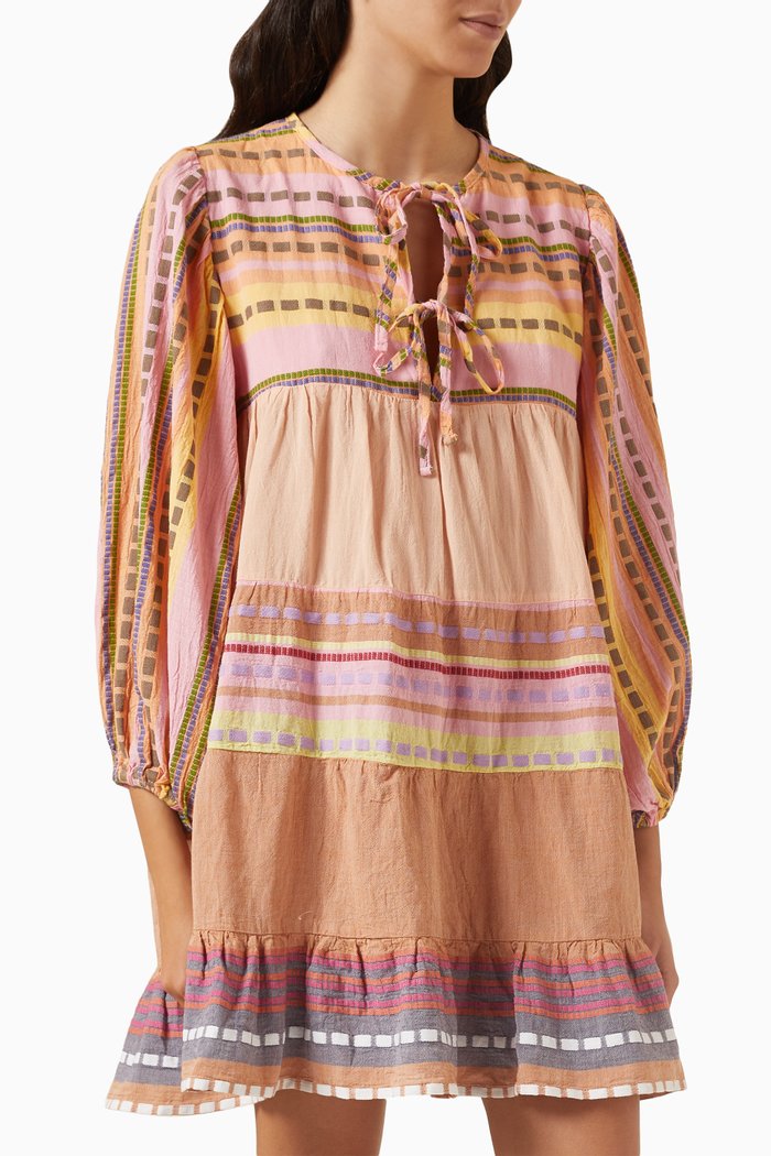 

Zakar Printed Mini Dress in Cotton, Multicolour
