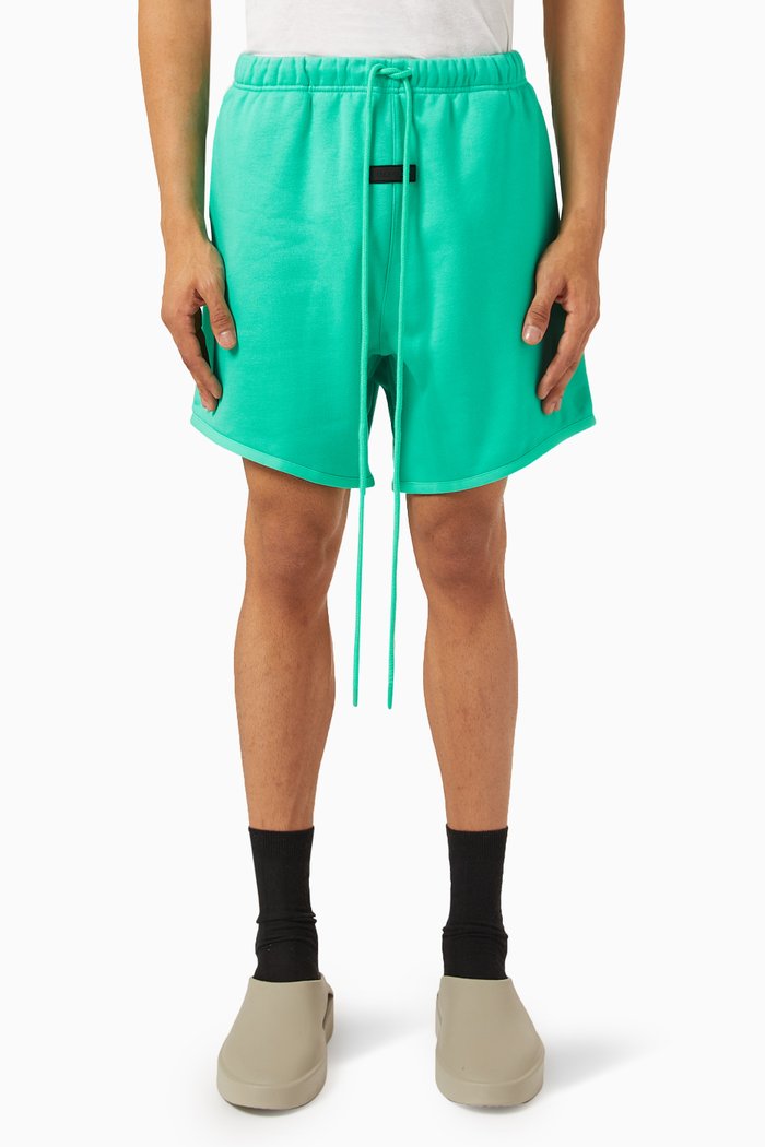 Logo Sweat Shorts in Fleece, Green