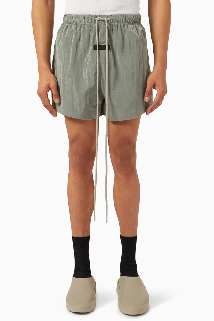 

Running Shorts in Crinkle Nylon, Grey