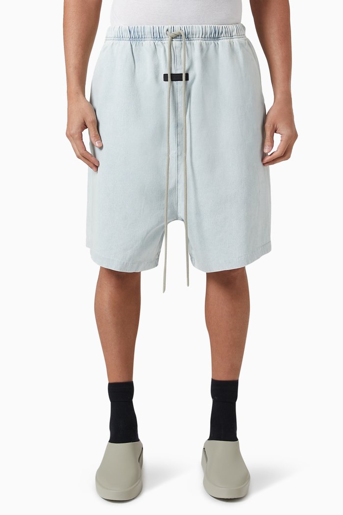 

Relaxed Shorts in Denim, Blue