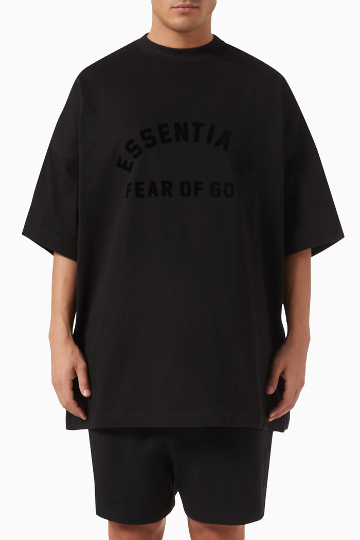 

Essentials Crewneck T-shirt in Cotton-jersey, Black
