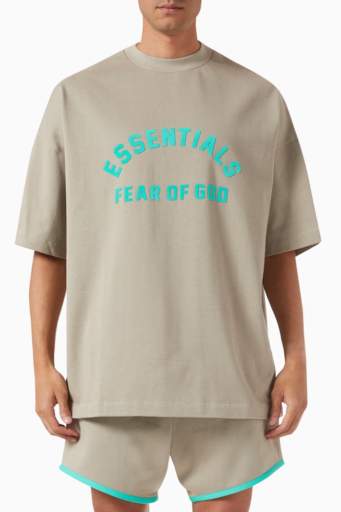 

Essentials Crewneck T-shirt in Cotton-jersey, Grey