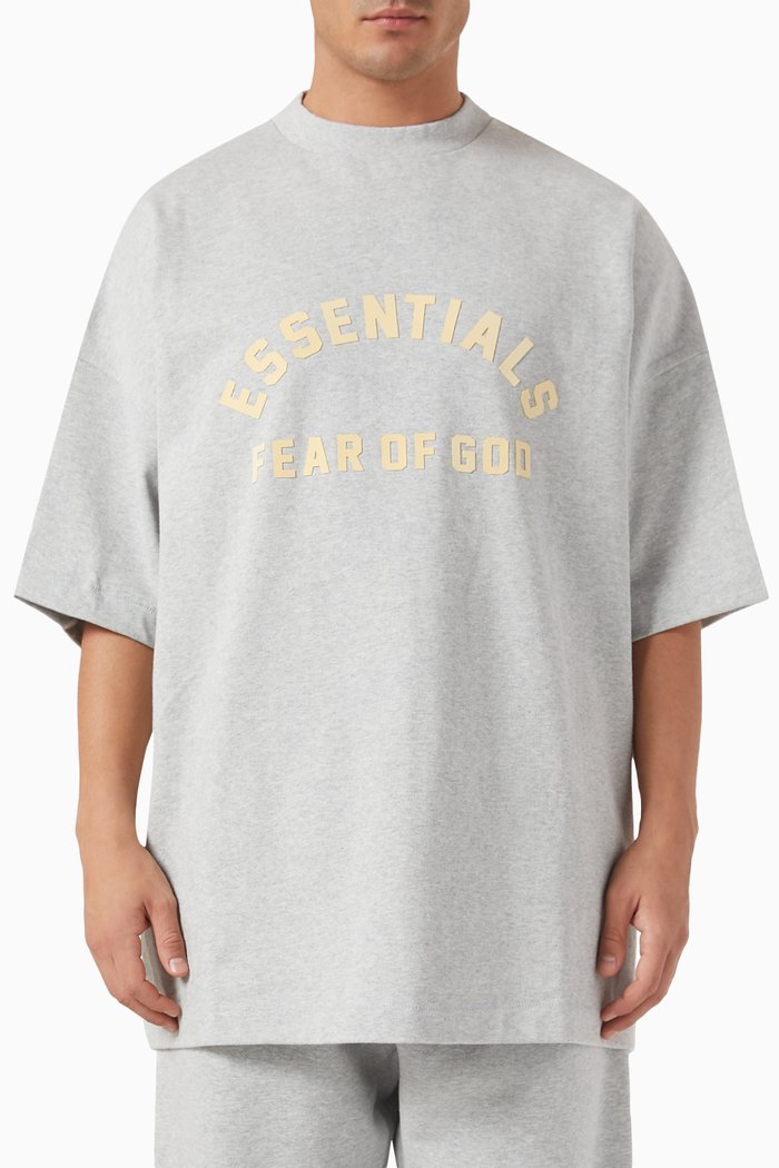 

Essentials Crewneck T-shirt in Cotton-jersey, Grey