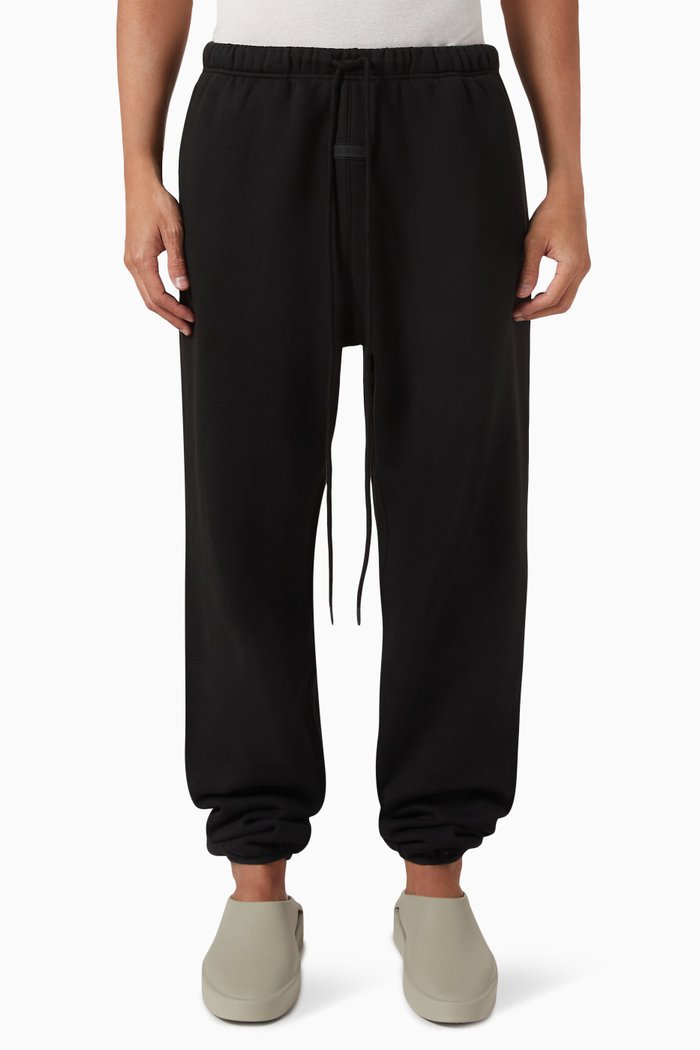 Essentials Sweatpants in Fleece, Black