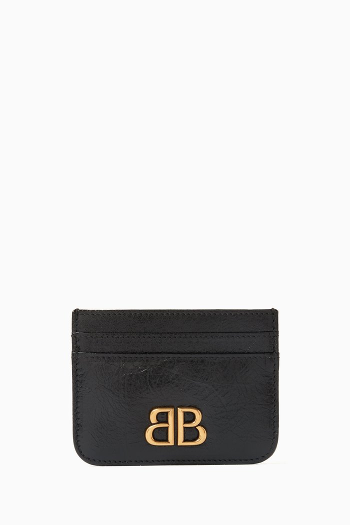 

Monaco Card Holder in Puffy Arena Lambskin, Black