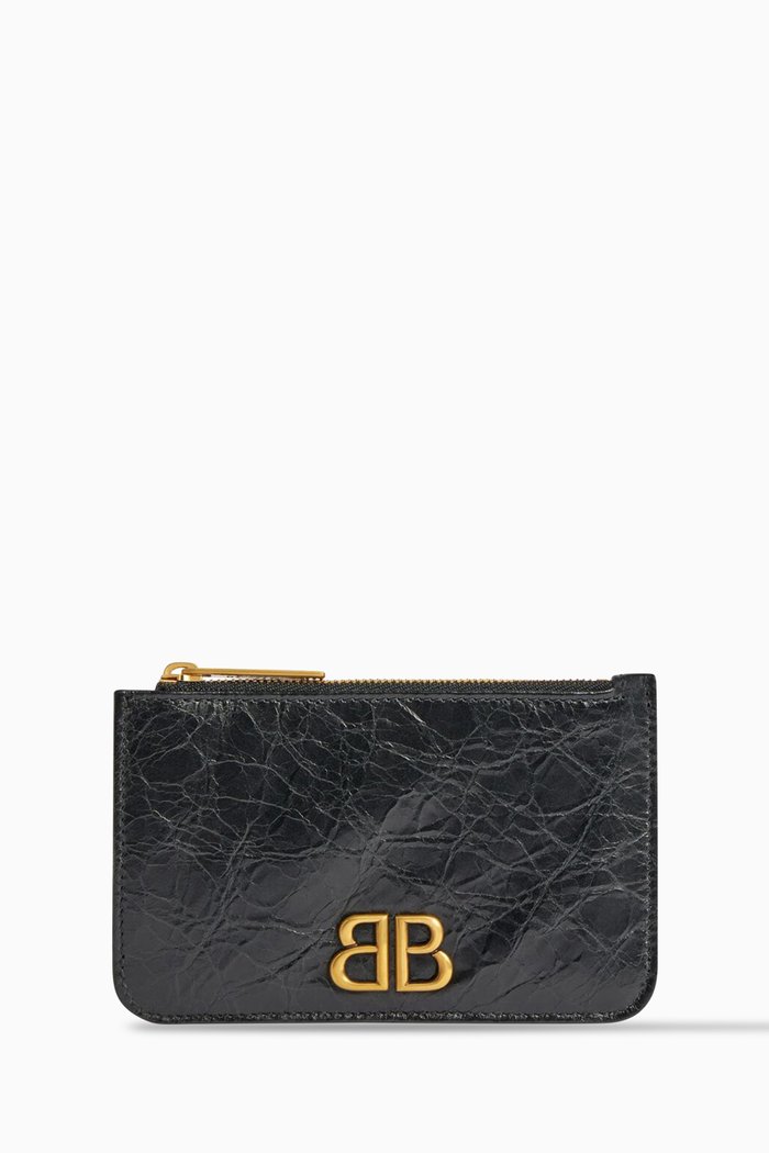 

Monaco Long Coin & Card Holder in Puffy Arena Lambskin, Black