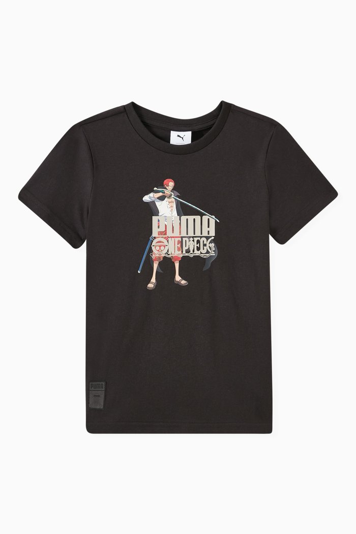 

x One Piece Graphic T-shirt in Cotton Jersey, Black