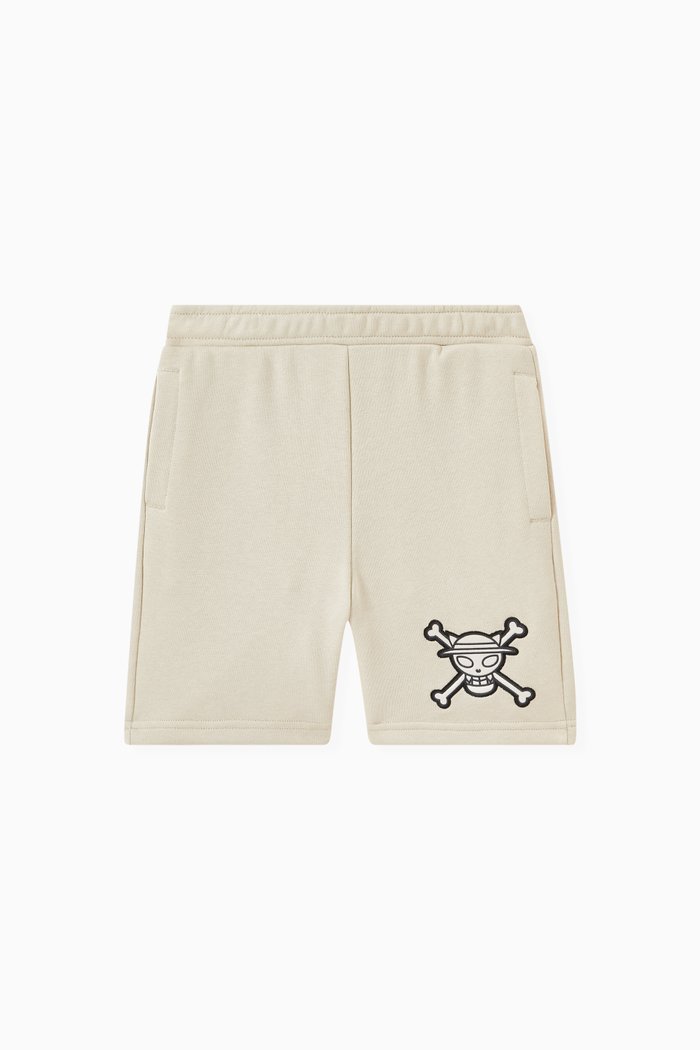 

x One Piece Sweat Shorts in Cotton Blend, Neutral