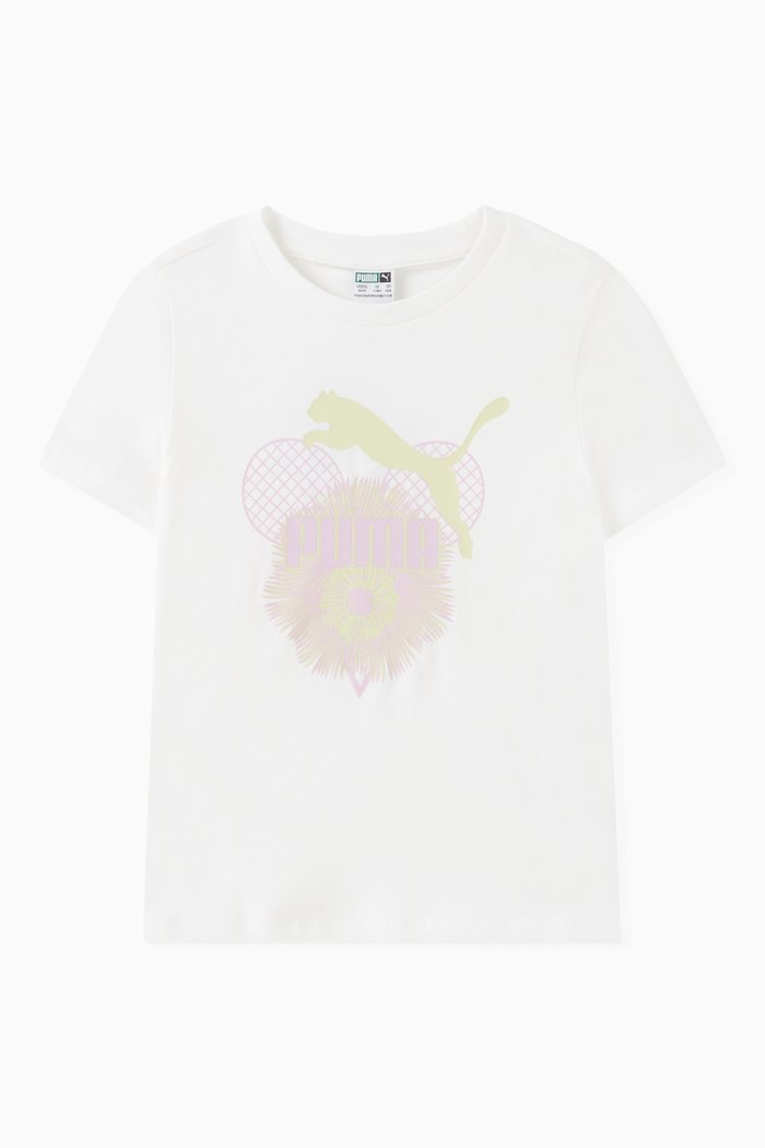 

Graphic Print T-Shirt in Cotton, White