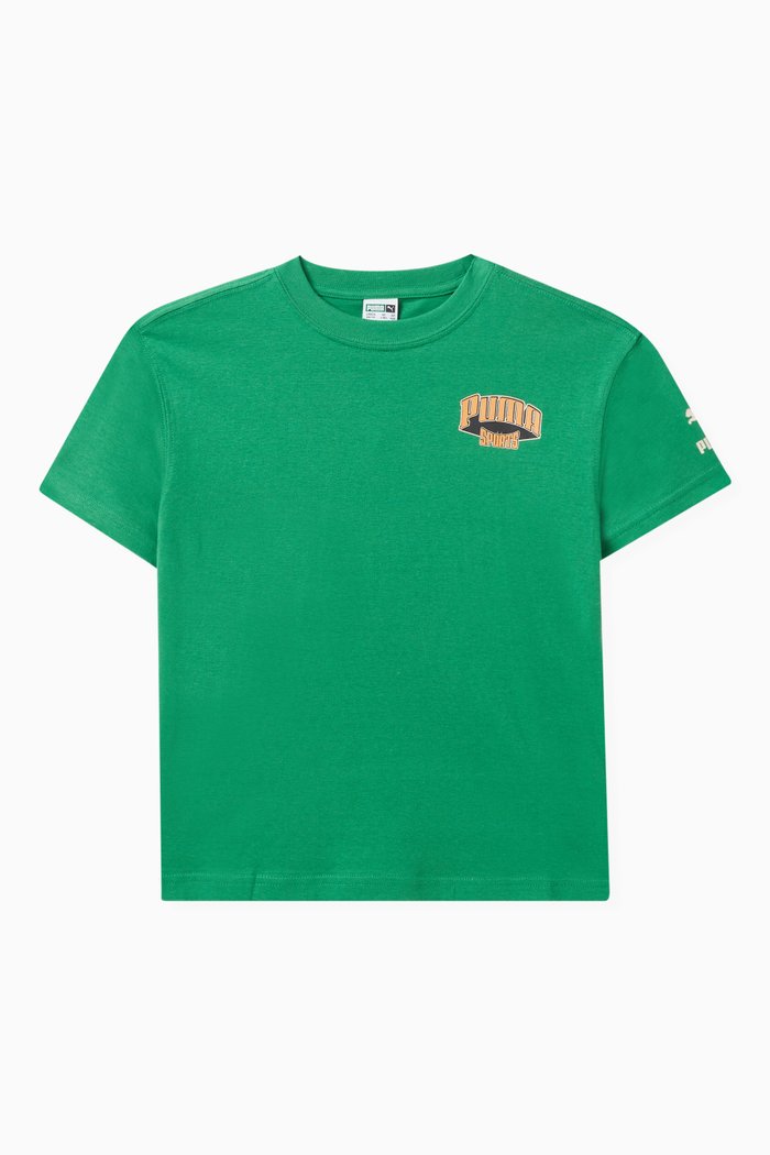 

Team Graphic T-Shirt in Cotton, Green