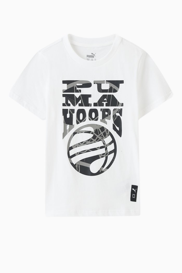 

Basketball Blueprint T-shirt in Cotton Jersey, White