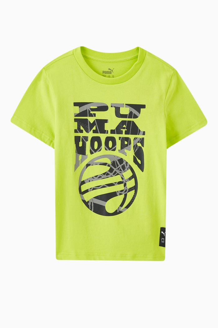 

Basketball Blueprint T-shirt in Cotton Jersey, Green