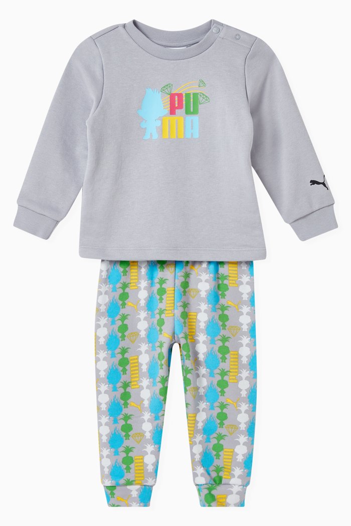 x Trolls Jogger Set in Cotton Blend, Multicolour