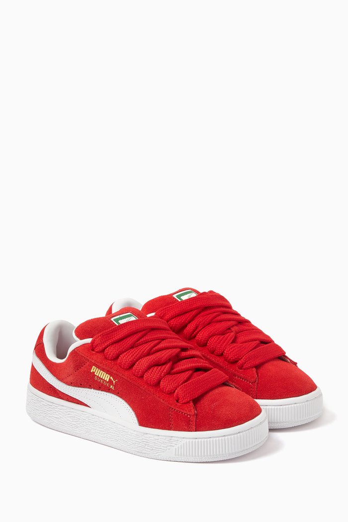 

XL Logo Sneakers in Suede, Red