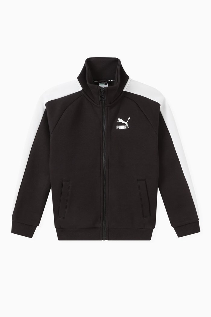 

Iconic T7 Track Jacket in Cotton Blend, Black
