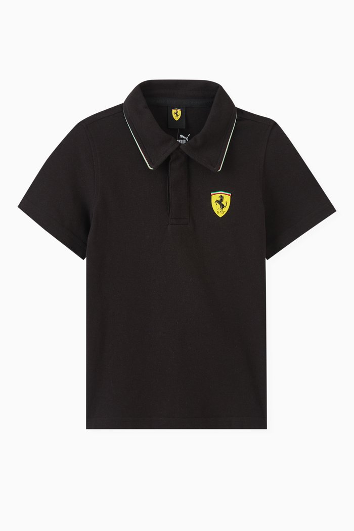 

Scuderia Ferrari Race Polo Shirt in Cotton, Black