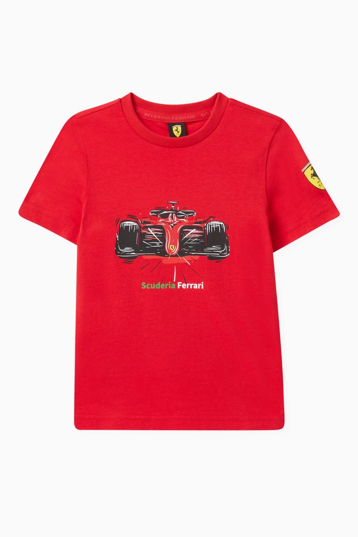 

X Ferrari Race Cotton T-shirt, Red