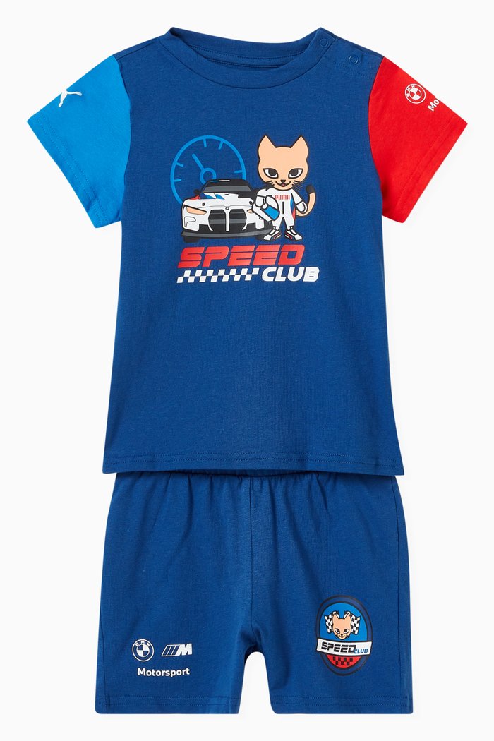 

BMW M Motorsport T-shirt & Shorts Set in Cotton, Blue