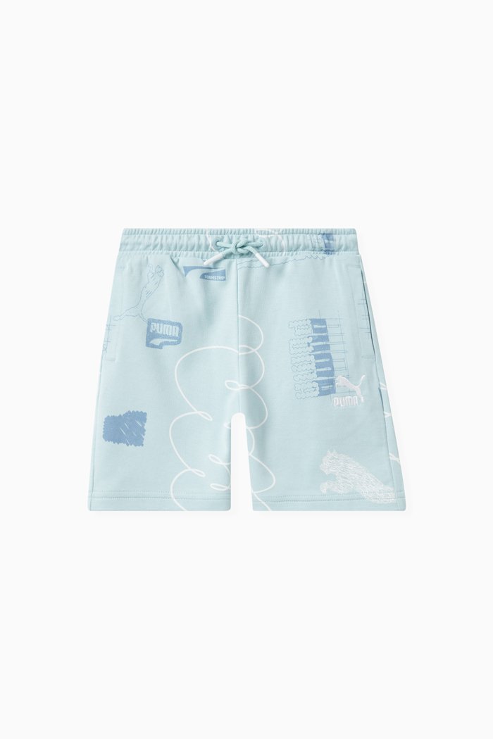 

Classics Brand Love Shorts in Cotton Blend Terry, Blue