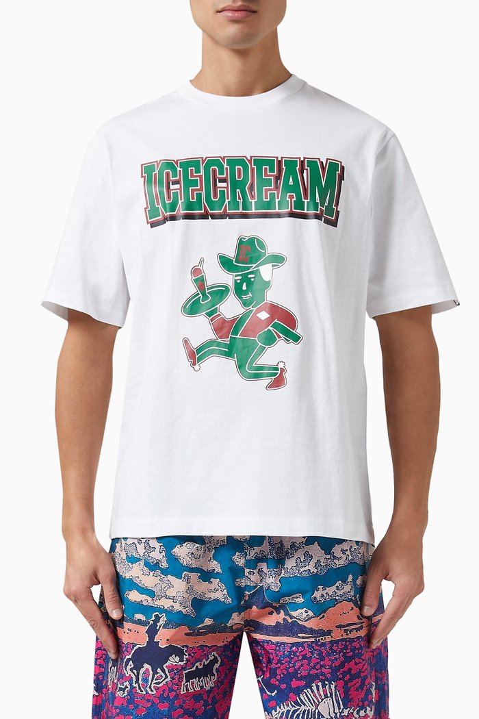 

Served Up T-shirt in Jersey, White