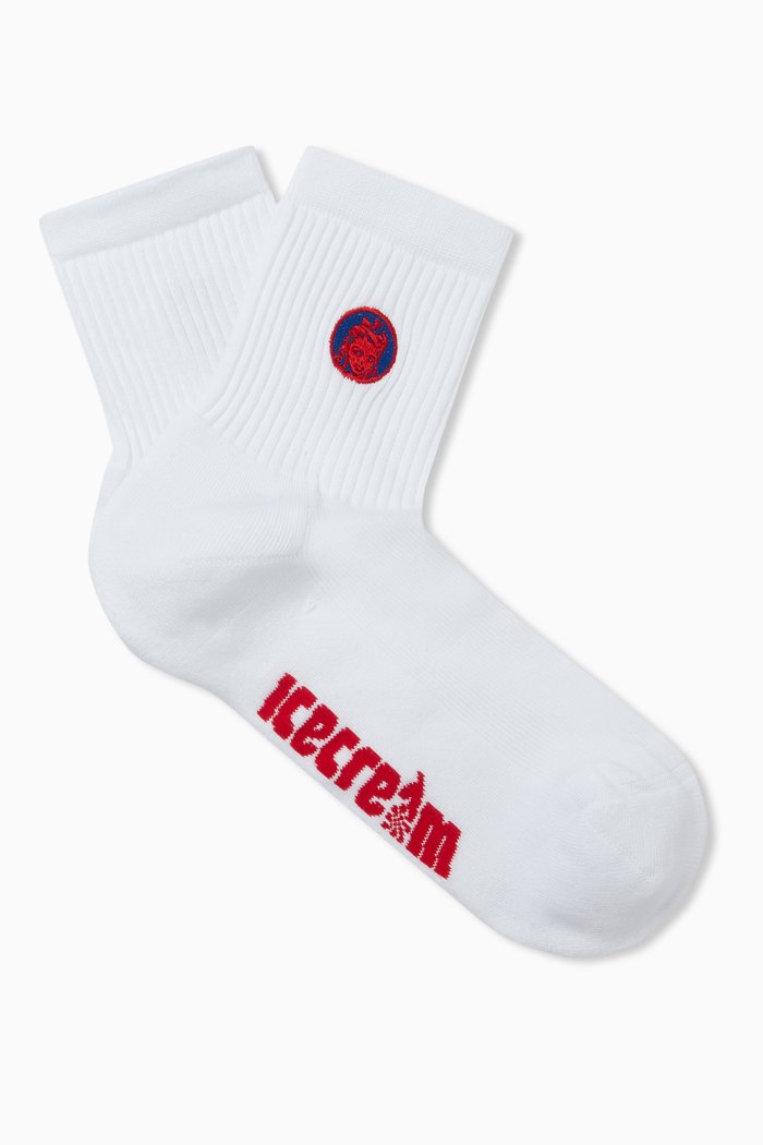 

Waitress Socks in Knit, White