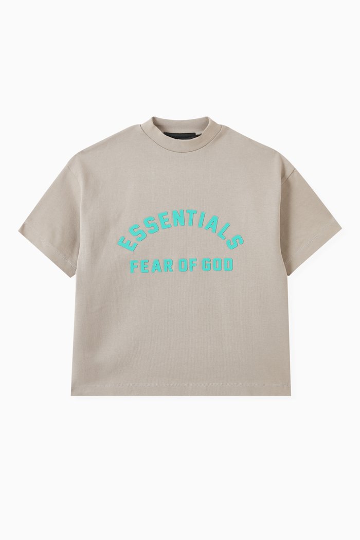 

Short-sleeve Crewneck T-shirt in Cotton-jersey, Grey