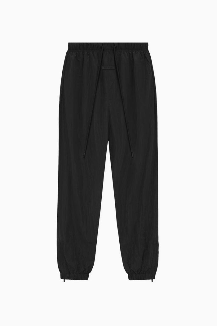 

Logo Trackpants in Stretch Woven Nylon, Black