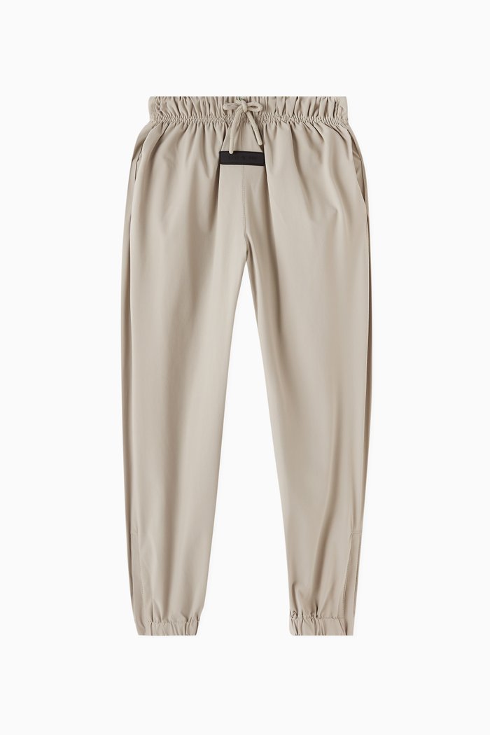 

Logo Trackpants in Stretch Woven Nylon, Grey