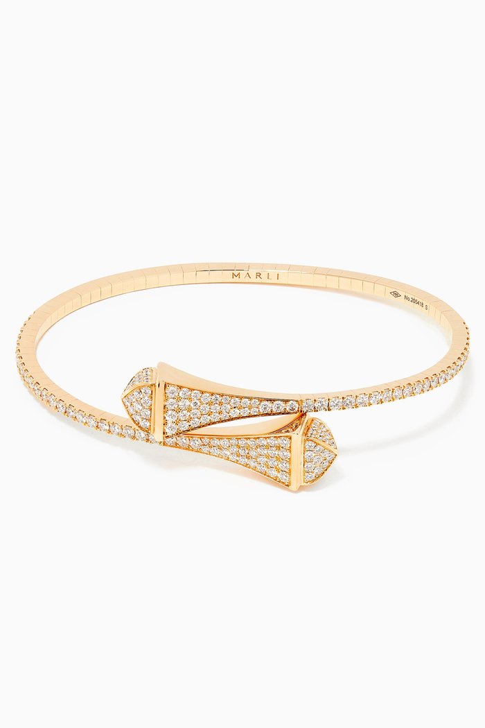 

Cleo Diamond Slip-on Bracelet in 18kt Gold, Yellow